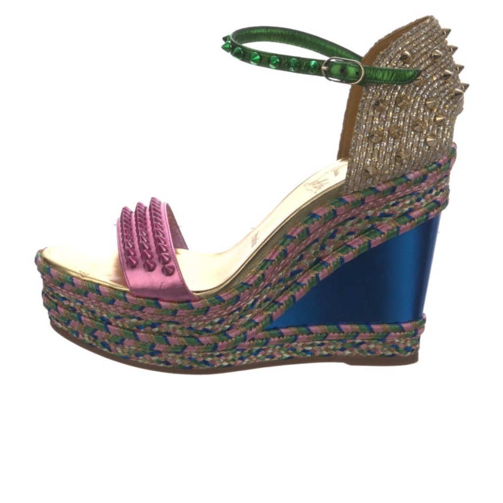 Christian Louboutin Mad Monica Colorful Wedge Sandals